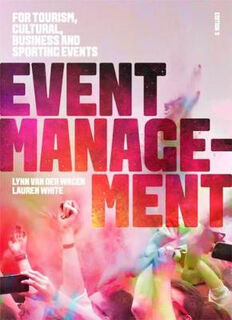 Event Management: For Tourism, Cultural, Business and Sporting Events