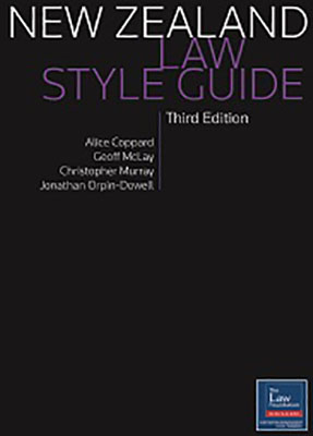 New Zealand Law Style Guide (3rd Edition)